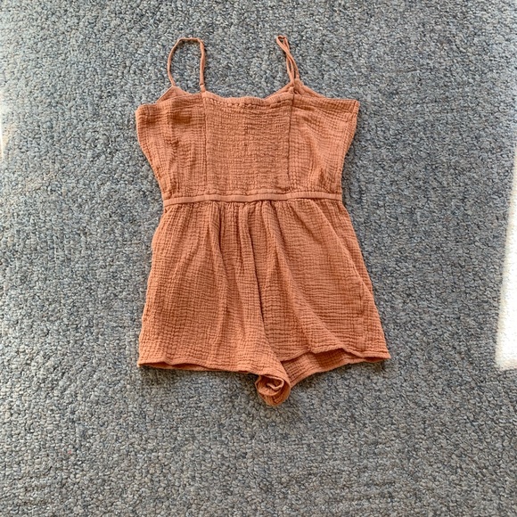 Light Pink/Orange Short Jumpsuit Romper - Picture 6 of 6
